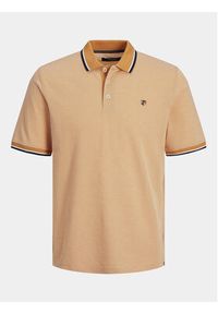 Jack & Jones - Jack&Jones Polo Bluwin 12169064 Pomarańczowy Regular Fit. Typ kołnierza: polo. Kolor: pomarańczowy. Materiał: bawełna