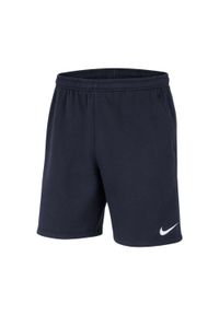 Nike - Spodenki Dziecięce Park 20 Fleece Shorts. Kolor: niebieski. Styl: sportowy. Sport: turystyka piesza