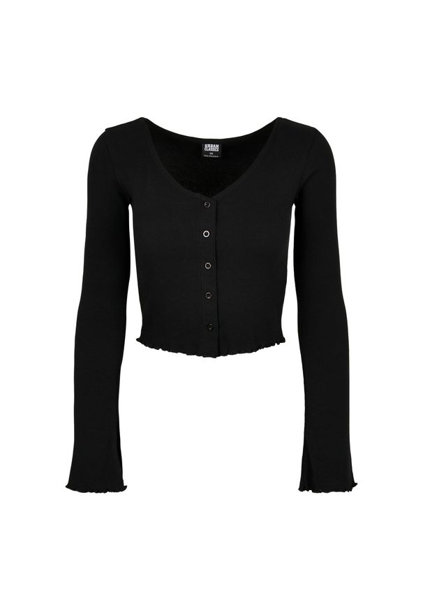 Kardigan damski Urban Classics cropped rib (GT). Kolor: czarny. Sezon: lato