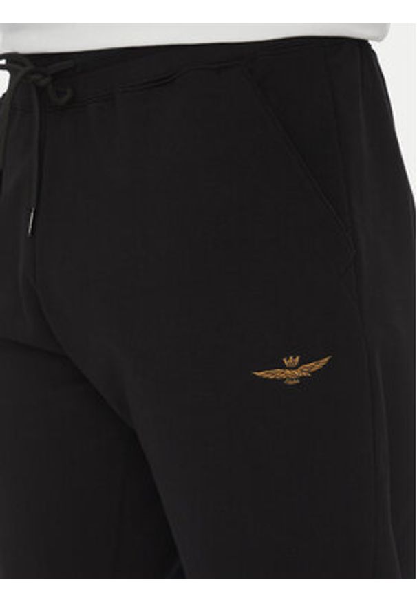 Aeronautica Militare Dres 251TF086F459 Czarny Regular Fit. Kolor: czarny. Materiał: bawełna