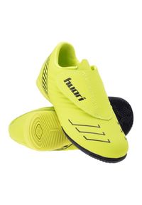 Buty piłkarskie Huari Pallo Jr 92800402381 żółte. Zapięcie: rzepy. Kolor: żółty. Materiał: syntetyk, guma. Sport: piłka nożna