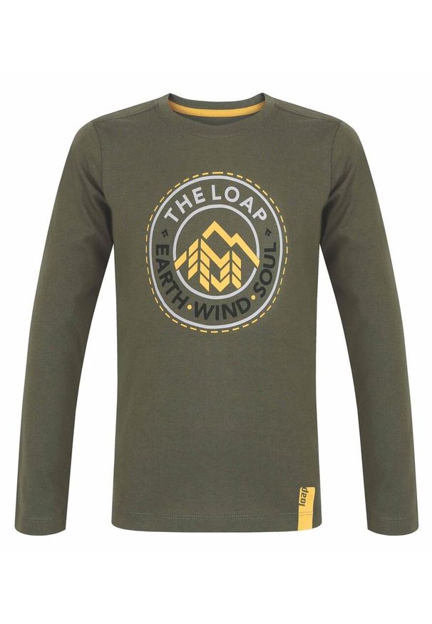 Lowa - Dziecięca koszulka Loap Bilong 116 - Idealna na każdą okazję. Kolor: fioletowy. Długość rękawa: długi rękaw. Styl: elegancki