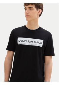 Tom Tailor Denim T-Shirt 1043491 Czarny Regular Fit. Kolor: czarny. Materiał: bawełna