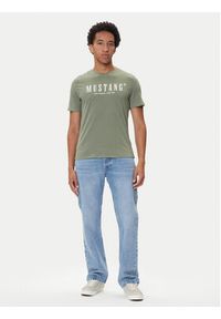 Mustang T-Shirt Austin 1016853 Zielony Regular Fit. Kolor: zielony. Materiał: bawełna #8