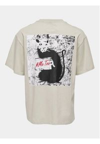Only & Sons T-Shirt Banksy 22024752 Beżowy Relaxed Fit. Kolor: beżowy. Materiał: bawełna #4