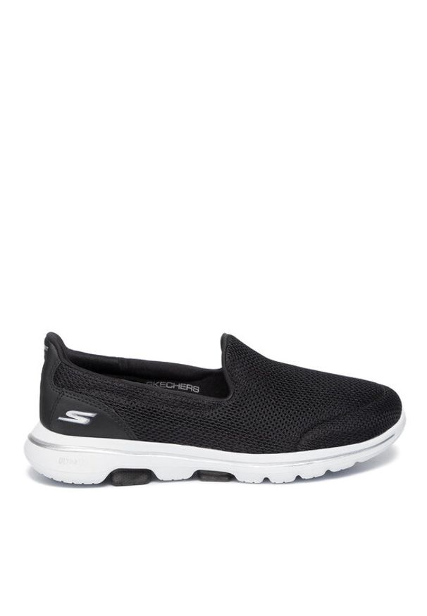 skechers - Skechers Półbuty Go Walk 5 15901/BKW Czarny. Kolor: czarny. Materiał: materiał