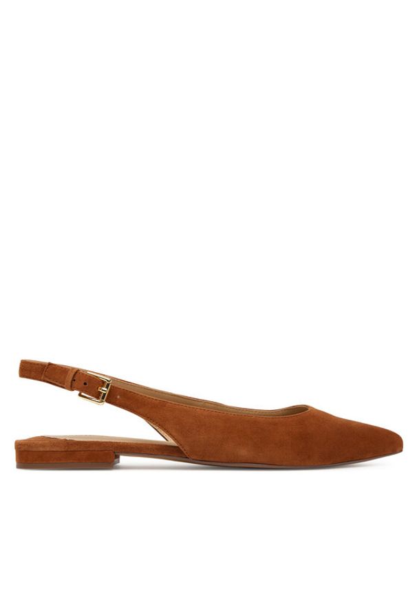 Lauren Ralph Lauren - LAUREN RALPH LAUREN Baleriny 802967746002 Brązowy. Kolor: brązowy. Materiał: zamsz, skóra
