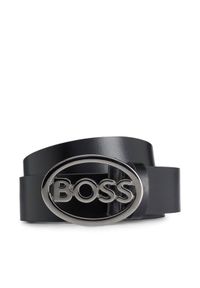 BOSS - Boss Pasek Męski Icon-Ov-G 50496703 Czarny. Kolor: czarny. Materiał: skóra #1