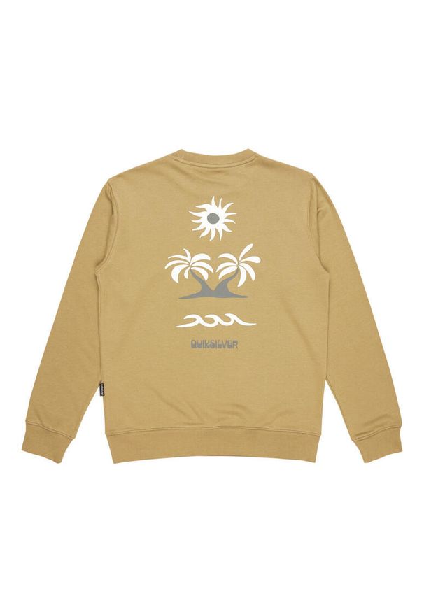 Quiksilver - Bluza z okrągłym dekoltem dla Mężczyzn GRAPHIC Beżowy. Kolor: beżowy. Materiał: materiał, poliester, bawełna. Długość: długie