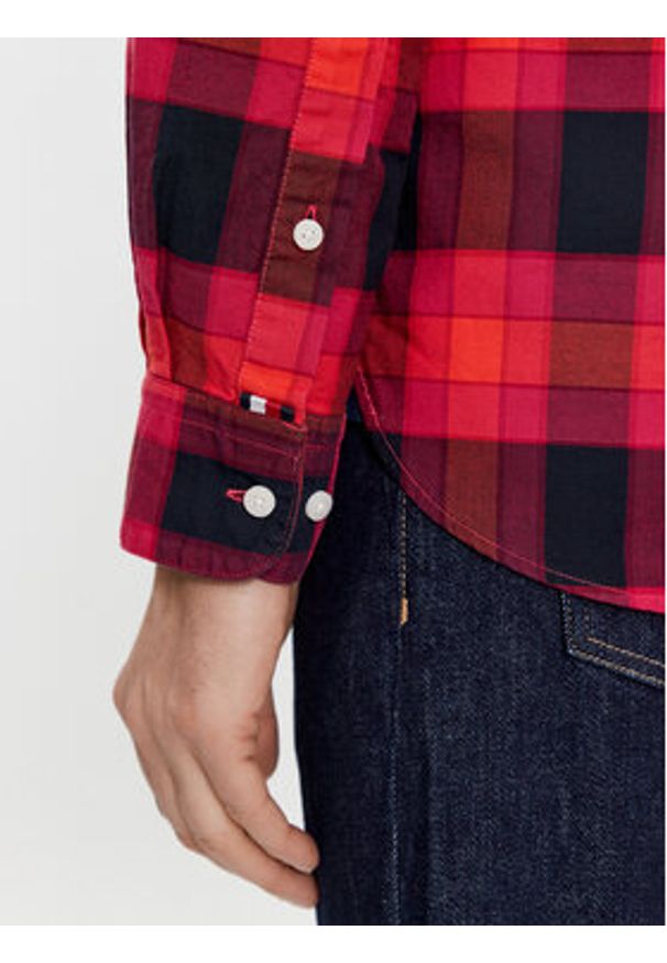 TOMMY HILFIGER - Tommy Hilfiger Koszula MW0MW33780 Czerwony Regular Fit. Kolor: czerwony. Materiał: bawełna