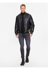 Versace Jeans Couture Kurtka skórzana 75GAVP06 Czarny Regular Fit. Kolor: czarny. Materiał: skóra #2