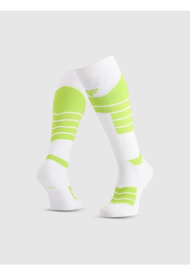 4f - 4F Skarpety narciarskie męskie - zielone 39-42. Kolor: zielony. Wzór: prążki. Sport: narciarstwo