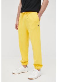 Polo Ralph Lauren spodnie męskie kolor żółty gładkie. Kolor: żółty. Wzór: gładki