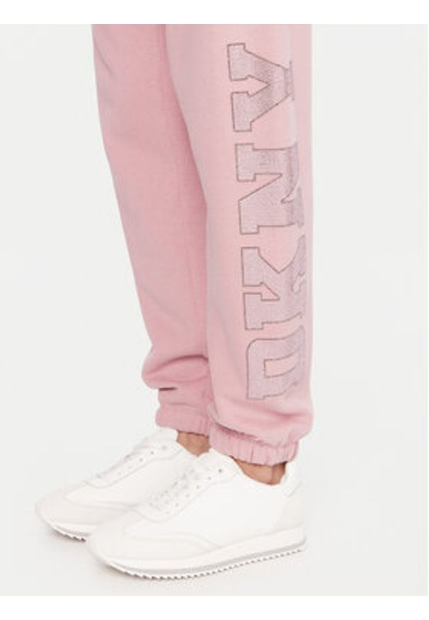 DKNY Sport Spodnie dresowe DP5P3737 Różowy Regular Fit. Kolor: różowy. Materiał: syntetyk