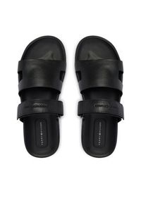 TOMMY HILFIGER - Tommy Hilfiger Klapki Adjustable Premium Lth Sandal FM0FM05773 Czarny. Kolor: czarny. Materiał: skóra #3