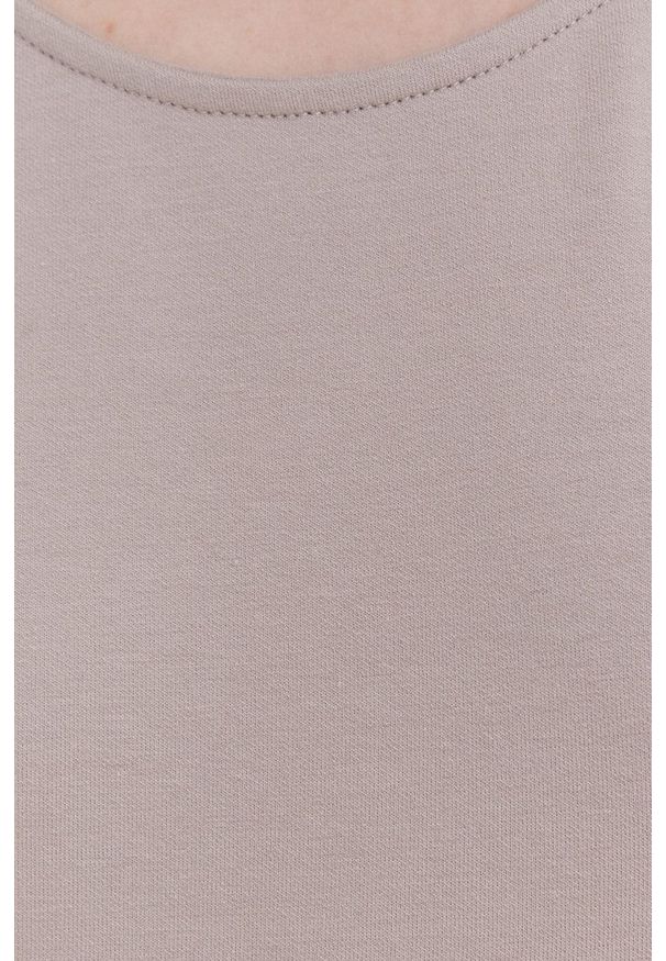 Answear Lab - answear.LAB X Paulina Krupińska Sukienka z certyfikatem OEKO-TEX kolekcja limitowana Ethical Wardrobe. Okazja: na co dzień. Kolor: beżowy. Materiał: dresówka, dzianina, materiał, syntetyk, włókno. Długość rękawa: na ramiączkach. Wzór: gładki. Typ sukienki: proste. Styl: wakacyjny