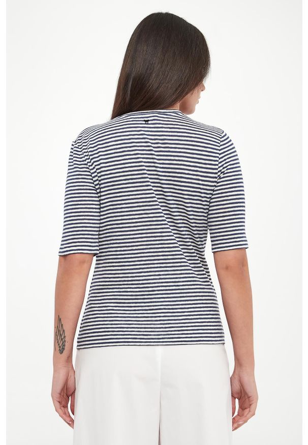 Weekend Max Mara - T-shirt damski lniany Opzione WEEKEND MAX MARA. Materiał: len