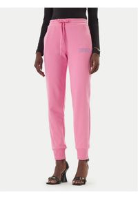 Versace Jeans Couture Spodnie dresowe 80HAAT01 CF01T Różowy Regular Fit. Kolor: różowy. Materiał: bawełna #1