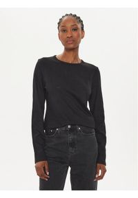 Calvin Klein Jeans Bluzka Burn Out J20J223628 Czarny Regular Fit. Kolor: czarny. Materiał: syntetyk