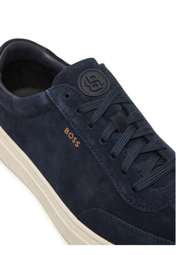 BOSS Sneakersy Kieran 50554611 Granatowy. Kolor: niebieski. Materiał: zamsz, skóra