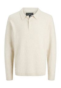 Jack & Jones Sweter Maverick 12286144 Beżowy Regular Fit. Kolor: beżowy. Materiał: bawełna #6