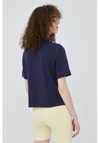 Tommy Jeans t-shirt bawełniany DW0DW10347.PPYY kolor granatowy z kołnierzykiem. Kolor: niebieski. Materiał: bawełna. Długość: krótkie. Wzór: gładki #2