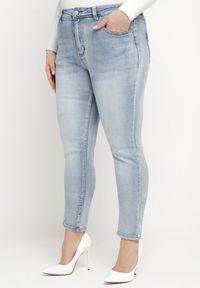 Born2be - Jasnoniebieskie Klasyczne Jeansy Skinny Nellarose. Okazja: na spotkanie biznesowe, na co dzień. Kolekcja: plus size. Kolor: niebieski. Styl: klasyczny #1