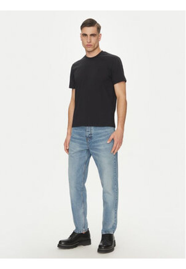 AMI PARIS T-Shirt BFUTS003.724 Czarny Regular Fit. Kolor: czarny. Materiał: bawełna