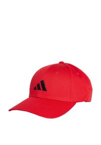 Adidas - Czapka New Logo Baseball. Kolor: czerwony, wielokolorowy, czarny. Materiał: materiał. Styl: sportowy, klasyczny