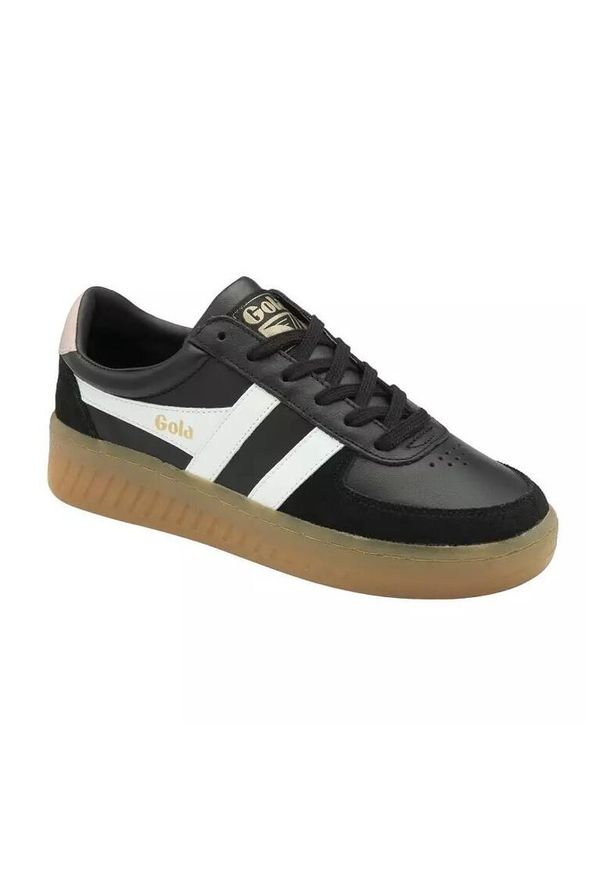 Buty do chodzenia damskie Gola Grandslam Elite. Kolor: czarny. Materiał: materiał, skóra. Szerokość cholewki: normalna. Sport: turystyka piesza
