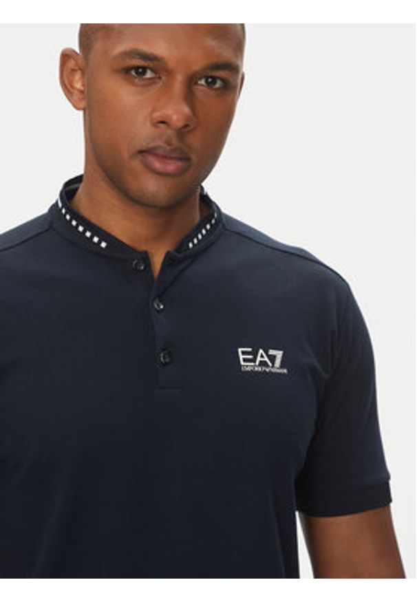 EA7 Emporio Armani Polo 7M000183 AF13511 UB102 Granatowy Regular Fit. Typ kołnierza: polo. Kolor: niebieski. Materiał: bawełna