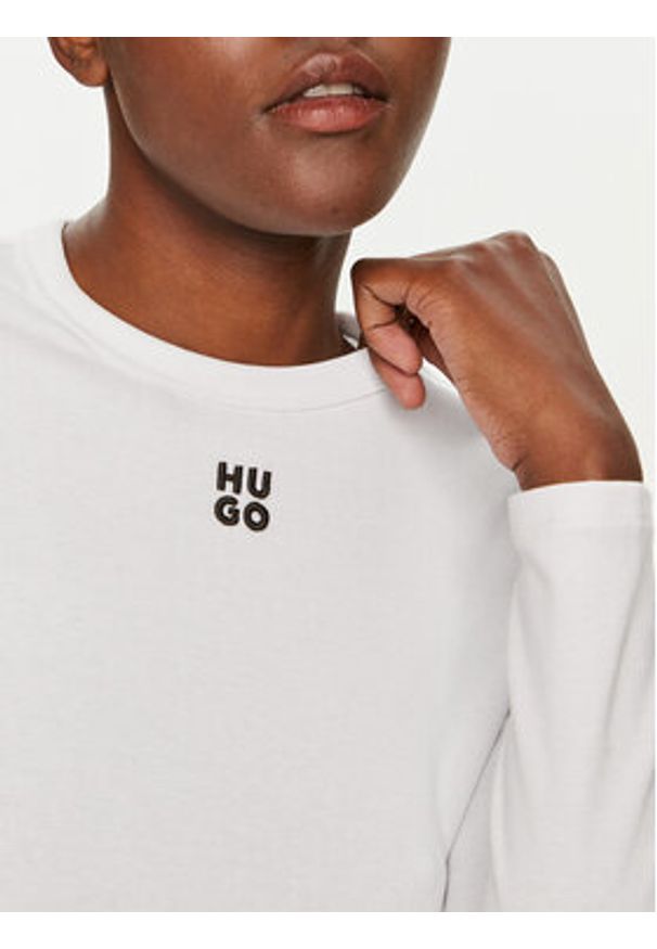 Hugo Bluzka Dafilomena_3 50518378 Biały Slim Fit. Kolor: biały. Materiał: bawełna