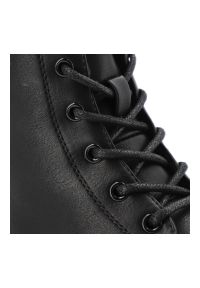 Big-Star - Czarne Glany Big Star Ocieplane Obuwie Damskie. Kolor: czarny. Materiał: materiał, skóra. Szerokość cholewki: normalna. Sezon: zima, jesień. Styl: elegancki, klasyczny #3