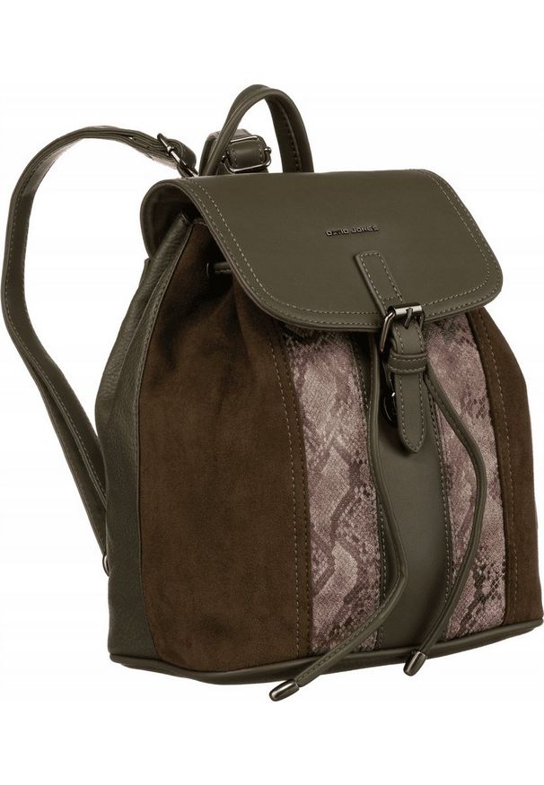 DAVID JONES - David Jones Plecak damski ze skóry ekologicznej z klapką - David Jones NoSize. Materiał: skóra ekologiczna