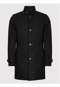 Jack&Jones PREMIUM Płaszcz wełniany Melton 12177644 Czarny Regular Fit. Kolor: czarny. Materiał: wełna, syntetyk