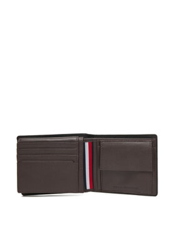 TOMMY HILFIGER - Tommy Hilfiger Portfel Th Corp Cc Flap & Coin AM0AM13741 Brązowy. Kolor: brązowy. Materiał: skóra