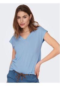 only - ONLY T-Shirt Free 15287041 Błękitny Regular Fit. Kolor: niebieski. Materiał: syntetyk #3