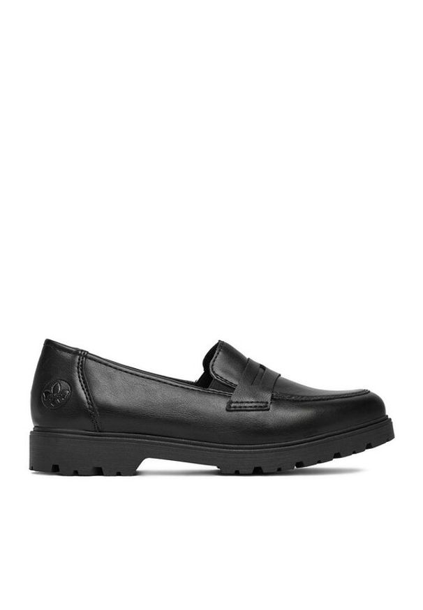 Rieker Loafersy 45560-02 Czarny. Kolor: czarny. Materiał: syntetyk, materiał