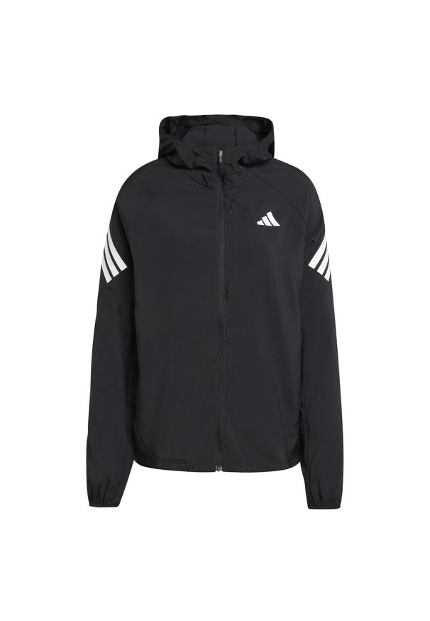 Adidas - Damska kurtka z kapturem adidas Adi365 3S. Typ kołnierza: kaptur. Kolor: czarny. Sport: bieganie