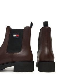 Tommy Jeans Sztyblety Tjw Chelsea Leather Boot EN0EN02825 Brązowy. Kolor: brązowy. Materiał: skóra #4