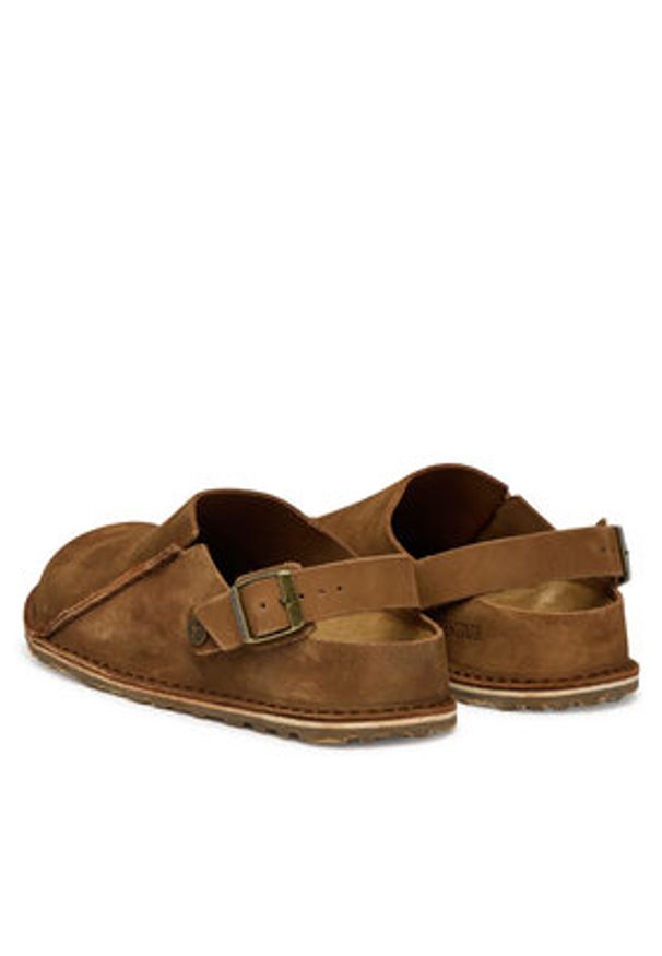 Birkenstock Sandały Lutry Premium 1030235 Brązowy. Kolor: brązowy. Materiał: skóra, zamsz