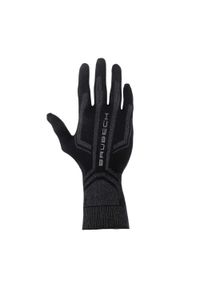 Rękawiczki termoaktywne do biegania unisex Brubeck. Kolor: szary, wielokolorowy, czarny. Materiał: poliamid, elastan. Sezon: zima. Sport: turystyka piesza #1