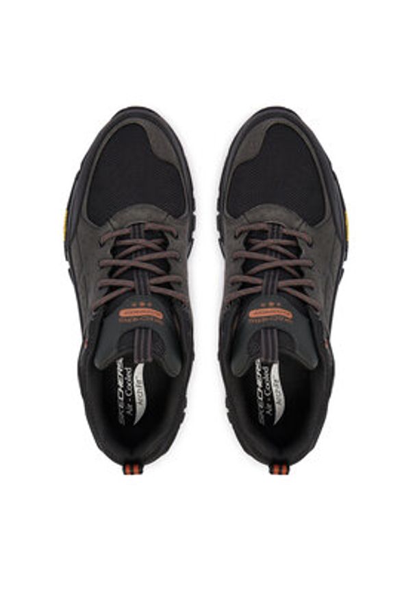 skechers - Skechers Trekkingi Arch Fit Road Walker 237688 CCBK Szary. Kolor: szary. Materiał: skóra, zamsz. Sport: turystyka piesza
