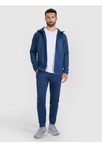 4f - 4F Spodnie treningowe szybkoschnące męskie - niebieskie 3XL. Kolor: niebieski. Materiał: tkanina, materiał, syntetyk, włókno, elastan. Sport: fitness