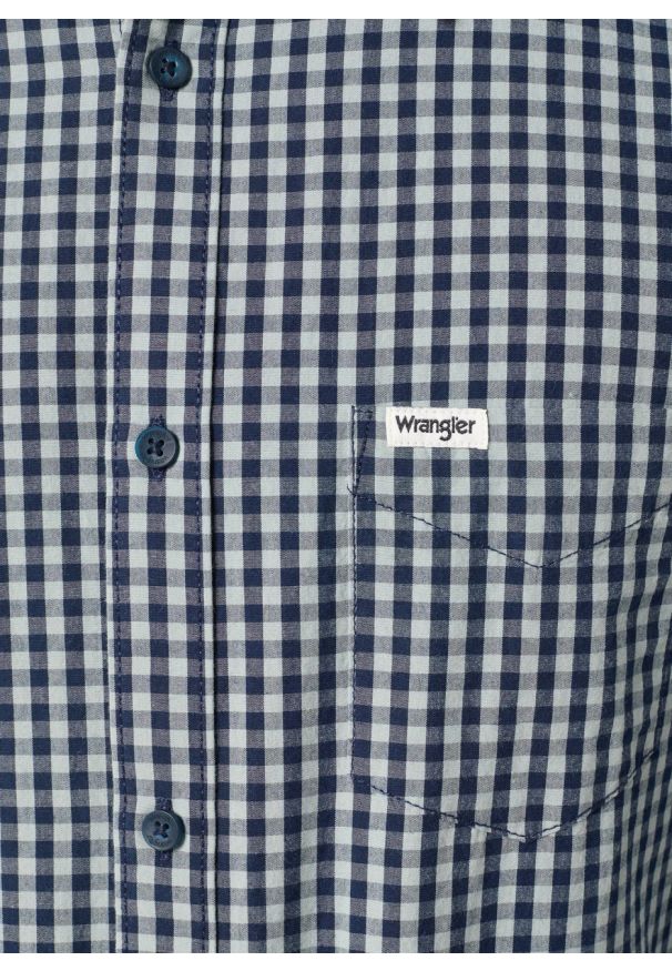 Wrangler - WRANGLER LS 1 PKT SHIRT MĘSKA KOSZULA W KRATĘ KRATA BLACK IRIS 112350495 W5A9016826