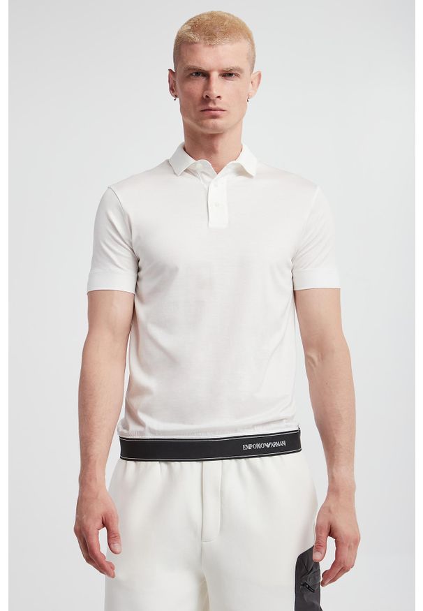 Emporio Armani - Polo męskie EMPORIO ARMANI. Typ kołnierza: polo