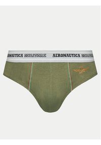 Aeronautica Militare Komplet 2 par slipów AM1USL002 Khaki. Kolor: brązowy. Materiał: bawełna #6