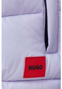Hugo - HUGO bezrękawnik męski kolor fioletowy zimowy. Okazja: na co dzień. Kolor: fioletowy. Materiał: poliester. Długość rękawa: bez rękawów. Sezon: zima. Styl: casual #2