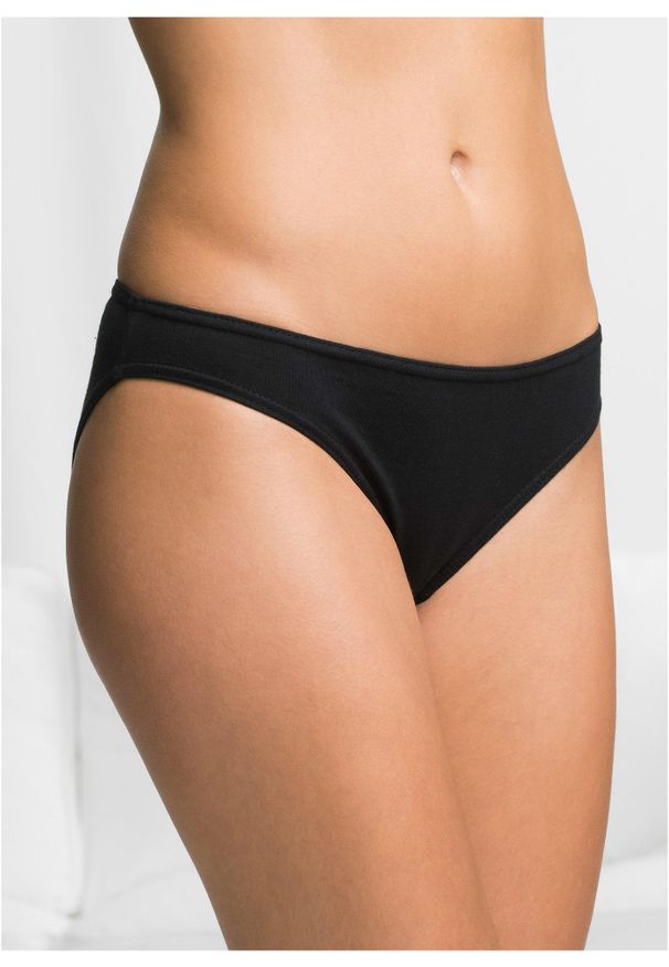 bonprix - Figi (10 par). Kolor: czarny. Wzór: gładki