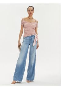 Guess Jeansy W4GA96 D5B92 Niebieski Wide Leg. Kolor: niebieski